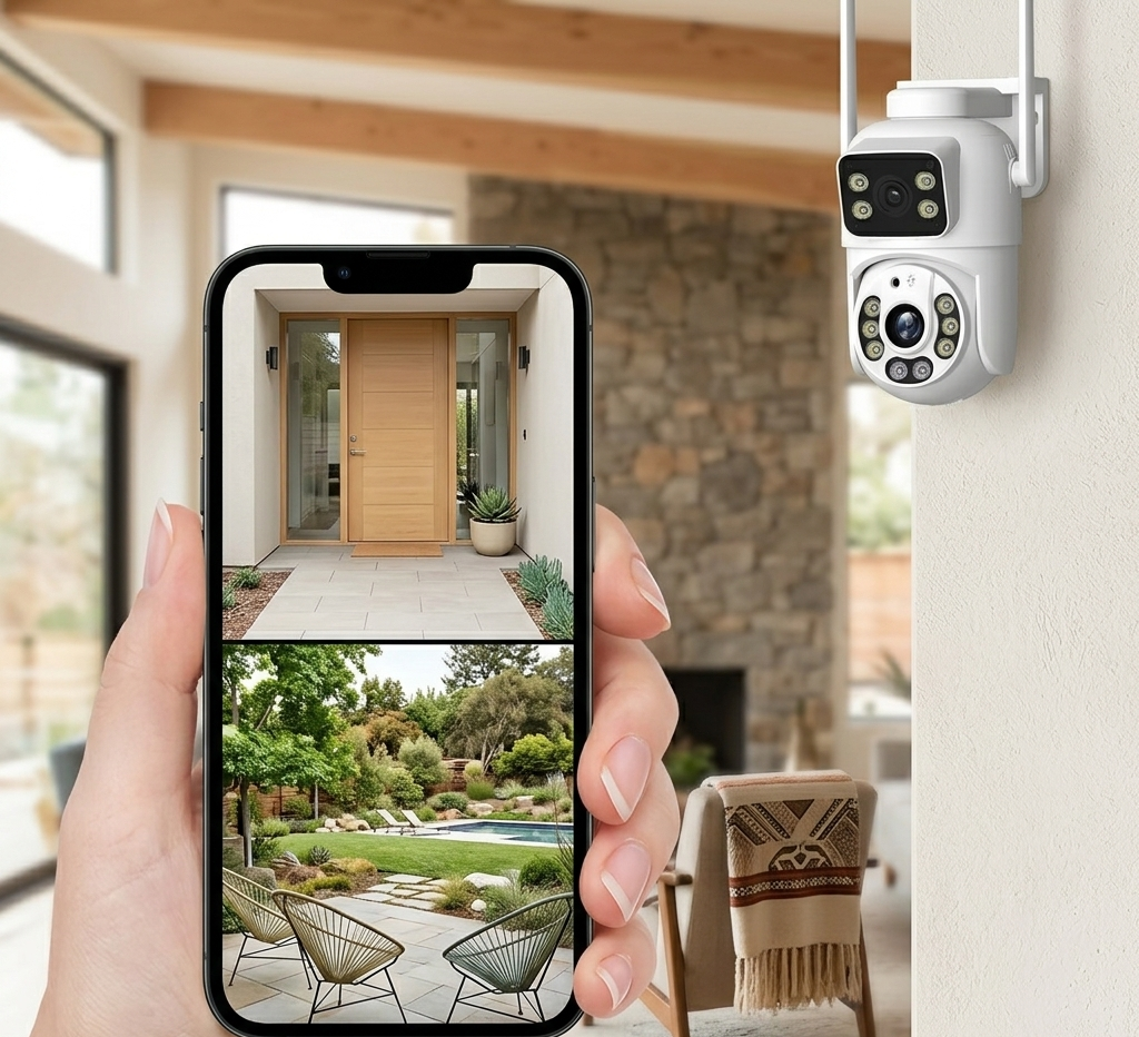Cámara IP WiFi 360° Doble Lente